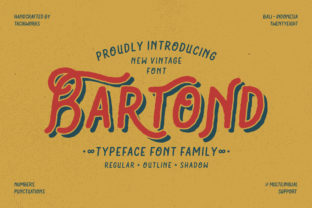 Bartond: A Retro Display Font for Branding Projects