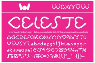 Celeste: A Playfully Conceptual Display Font for Brands