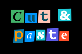 Cut Paste: A Playful Display Font for Modern Visual Marketing